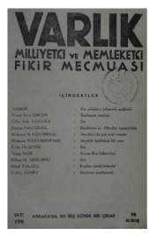Varl�k Dergisi - Say� 176