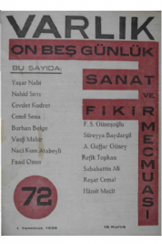 Varl�k Dergisi - Say� 72